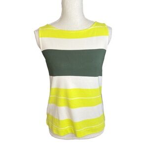 Ann Taylor green & yellow striped Tank Top